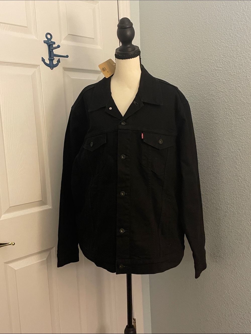 Levi's Black Denim Jacket with Chest Pockets